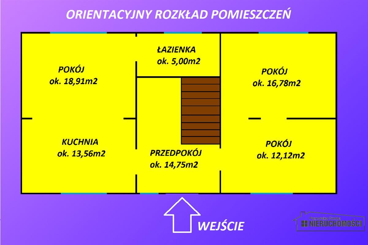 Orientacyjny rozkład pomieszczeń.