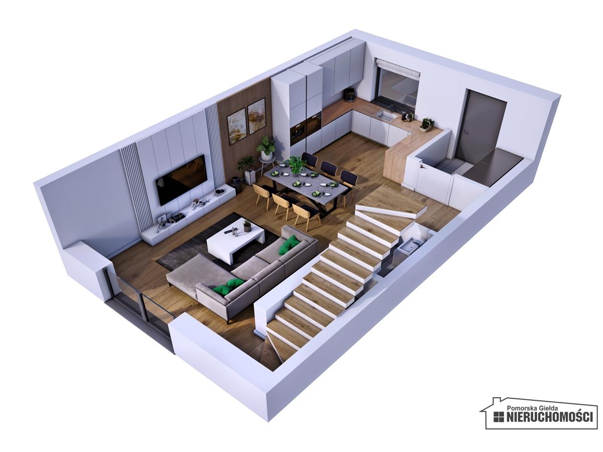 rzut parteru segmentu o pow. 71,55m2