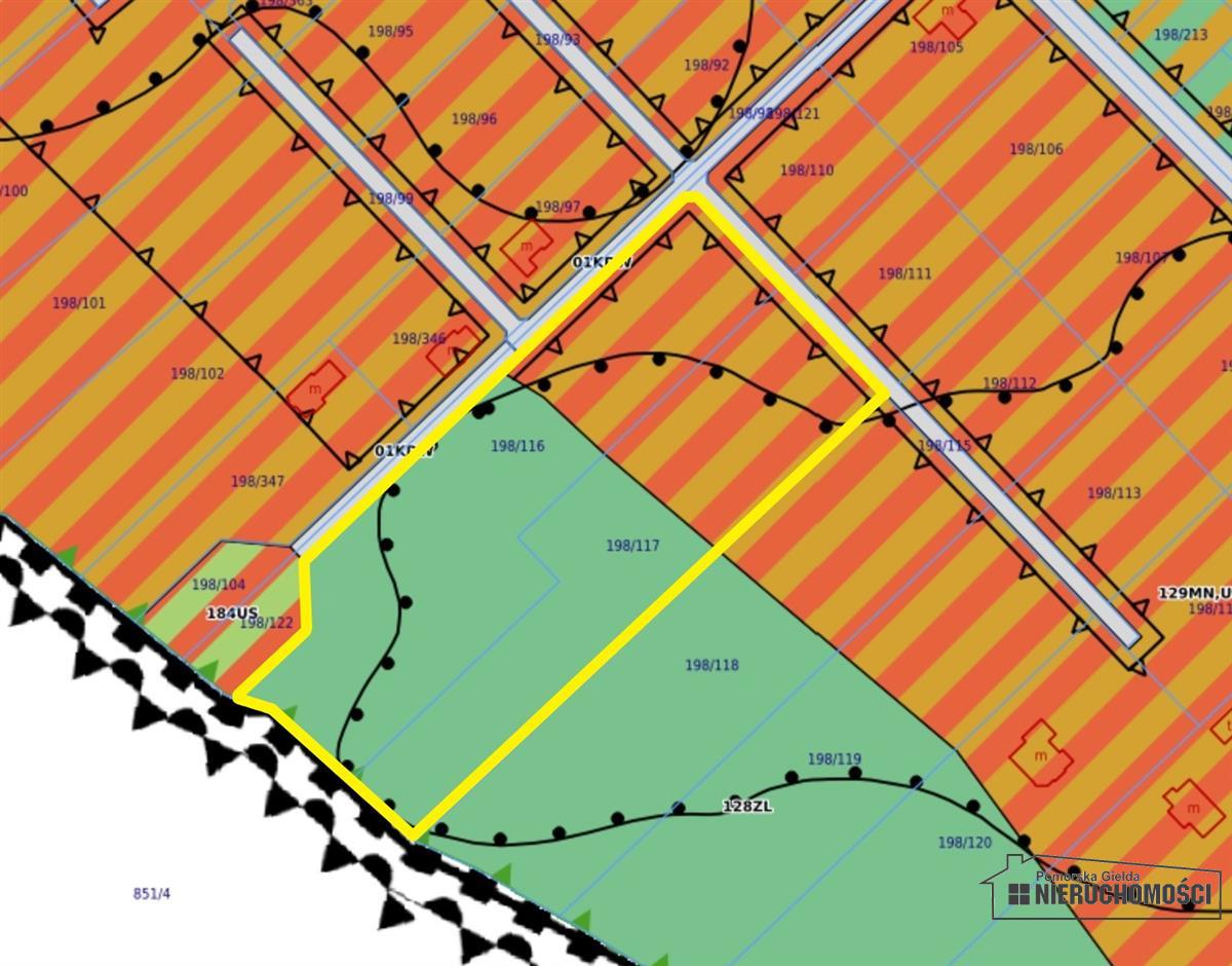 mapa z planem zagospodarowania przestrzennego