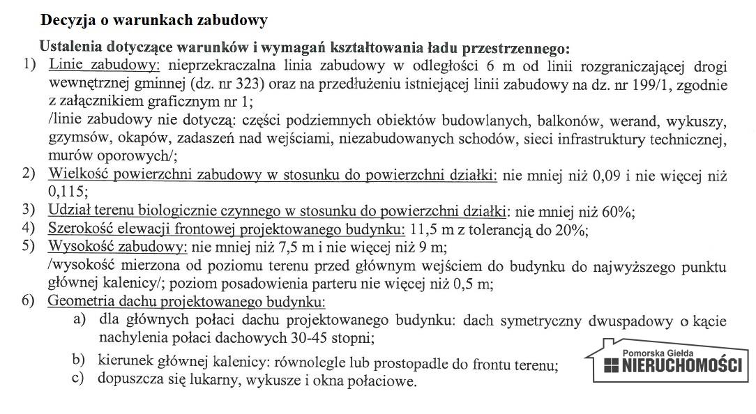 Decyzja o warunkach zabudowy