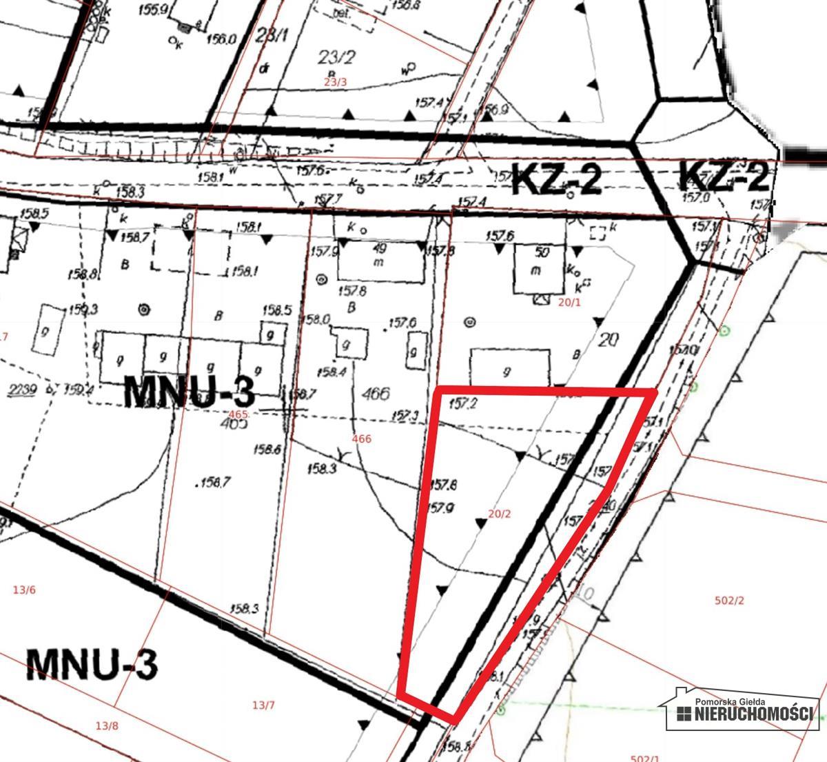 mapka z planem zagospodarowania przestrzennego