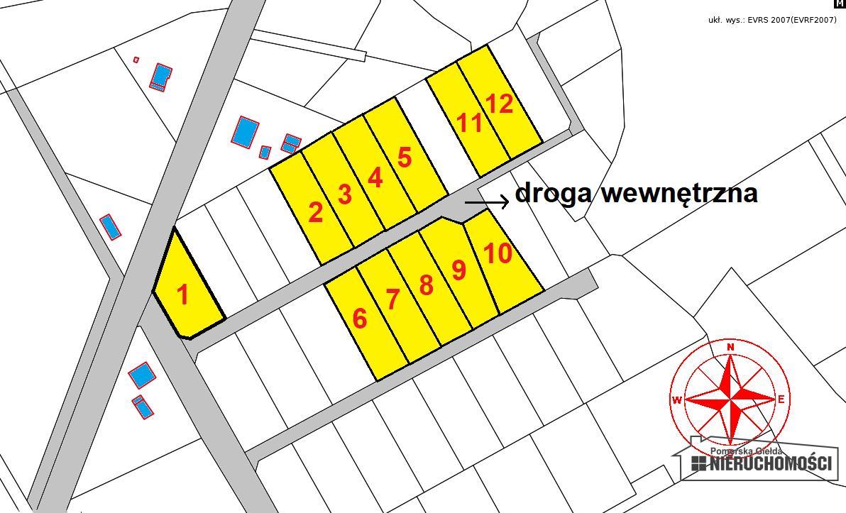 orientacyjne położenie działek